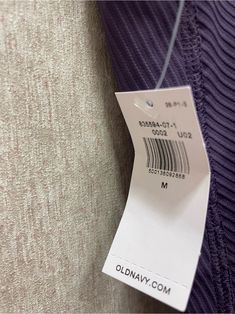 Old Navy Purple Ribbed Crop Tank Top - Picture 3 of 3